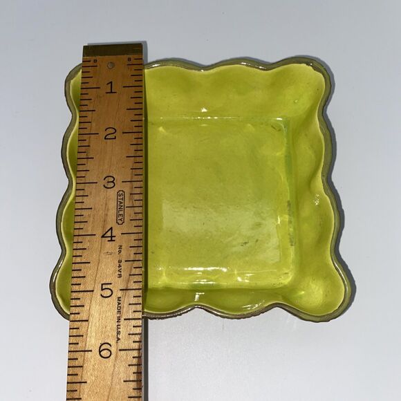 MCM California Pottery Aborn G4 5.5” Green Shallow Planter/Trinket Dish/ Tray - Picture 2 of 9